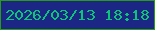 文字の大きさ：3、枠の色：279d14、背景の色：1c2684、文字の色：09c678 無料ブログパーツのブログ時計