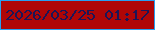 文字の大きさ：4、枠の色：279ff0、背景の色：af0607、文字の色：1c1557 無料ブログパーツのブログ時計