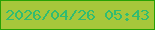 文字の大きさ：5、枠の色：27a104、背景の色：a6c73b、文字の色：31bc71 無料ブログパーツのブログ時計