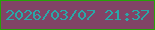 文字の大きさ：1、枠の色：27a308、背景の色：814466、文字の色：29a9a9 無料ブログパーツのブログ時計