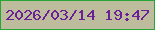 文字の大きさ：4、枠の色：27a535、背景の色：bdbc9d、文字の色：6d1f95 無料ブログパーツのブログ時計