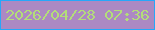 文字の大きさ：2、枠の色：27a7f9、背景の色：ac89c3、文字の色：b3dd79 無料ブログパーツのブログ時計