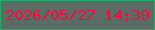 文字の大きさ：4、枠の色：27aa67、背景の色：596d64、文字の色：f10b40 無料ブログパーツのブログ時計