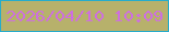 文字の大きさ：5、枠の色：27accb、背景の色：b7b16b、文字の色：cd70de 無料ブログパーツのブログ時計