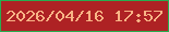 文字の大きさ：5、枠の色：27ad4f、背景の色：ae2224、文字の色：f8b486 無料ブログパーツのブログ時計
