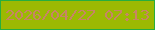 文字の大きさ：3、枠の色：27ae3e、背景の色：9cb902、文字の色：c78466 無料ブログパーツのブログ時計