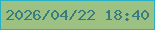 文字の大きさ：3、枠の色：27b0c8、背景の色：9dc183、文字の色：377c7e 無料ブログパーツのブログ時計