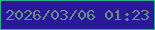 文字の大きさ：3、枠の色：27b187、背景の色：271998、文字の色：6a8d89 無料ブログパーツのブログ時計