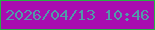 文字の大きさ：3、枠の色：27b245、背景の色：a80db0、文字の色：519ba9 無料ブログパーツのブログ時計