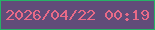 文字の大きさ：5、枠の色：27b267、背景の色：614c79、文字の色：e86a88 無料ブログパーツのブログ時計