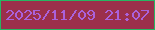 文字の大きさ：2、枠の色：27b562、背景の色：9b2f4b、文字の色：aa62db 無料ブログパーツのブログ時計
