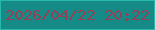 文字の大きさ：3、枠の色：27b8ae、背景の色：158a87、文字の色：964057 無料ブログパーツのブログ時計