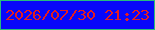 文字の大きさ：1、枠の色：27bd7c、背景の色：0807fa、文字の色：e41d1f 無料ブログパーツのブログ時計