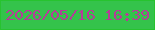文字の大きさ：3、枠の色：27c32f、背景の色：34c34b、文字の色：b63c98 無料ブログパーツのブログ時計