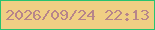 文字の大きさ：1、枠の色：27c370、背景の色：f0cf84、文字の色：b7858a 無料ブログパーツのブログ時計