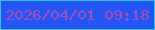 文字の大きさ：5、枠の色：27c8db、背景の色：2455f4、文字の色：a34db9 無料ブログパーツのブログ時計