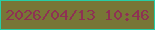 文字の大きさ：2、枠の色：27cda5、背景の色：787636、文字の色：8e3153 無料ブログパーツのブログ時計