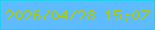 文字の大きさ：4、枠の色：27cdf0、背景の色：5ebbff、文字の色：aac916 無料ブログパーツのブログ時計