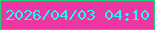 文字の大きさ：3、枠の色：27ce7a、背景の色：ec37a0、文字の色：1ef7fc 無料ブログパーツのブログ時計