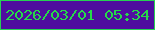 文字の大きさ：4、枠の色：27d153、背景の色：4f0d9f、文字の色：26d949 無料ブログパーツのブログ時計