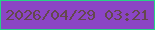 文字の大きさ：4、枠の色：27d186、背景の色：8b45c4、文字の色：64484d 無料ブログパーツのブログ時計