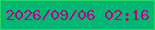 文字の大きさ：5、枠の色：27d569、背景の色：00b874、文字の色：ba0383 無料ブログパーツのブログ時計