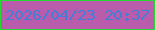 文字の大きさ：5、枠の色：27d833、背景の色：b85cab、文字の色：427dd6 無料ブログパーツのブログ時計