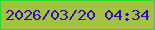 文字の大きさ：5、枠の色：27dd2b、背景の色：a3c240、文字の色：350bb6 無料ブログパーツのブログ時計