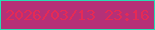 文字の大きさ：2、枠の色：27ddb3、背景の色：b53077、文字の色：e52a55 無料ブログパーツのブログ時計