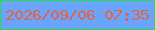 文字の大きさ：1、枠の色：27de44、背景の色：6ba4fd、文字の色：e5633c 無料ブログパーツのブログ時計