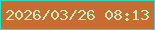 文字の大きさ：3、枠の色：27dec2、背景の色：c76d32、文字の色：bfedc1 無料ブログパーツのブログ時計