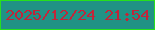 文字の大きさ：3、枠の色：27df1d、背景の色：209285、文字の色：c12639 無料ブログパーツのブログ時計