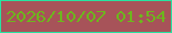 文字の大きさ：1、枠の色：27e3a0、背景の色：a75359、文字の色：6db61d 無料ブログパーツのブログ時計