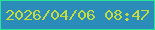 文字の大きさ：5、枠の色：27e499、背景の色：2b8cb9、文字の色：c1dc3e 無料ブログパーツのブログ時計
