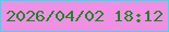 文字の大きさ：4、枠の色：27e4e8、背景の色：f18fe5、文字の色：188823 無料ブログパーツのブログ時計