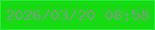 文字の大きさ：5、枠の色：27ec38、背景の色：17da12、文字の色：779e81 無料ブログパーツのブログ時計