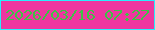 文字の大きさ：3、枠の色：27eefd、背景の色：ee36a0、文字の色：3ec246 無料ブログパーツのブログ時計
