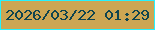 文字の大きさ：2、枠の色：27f2fe、背景の色：cda653、文字の色：0f444f 無料ブログパーツのブログ時計