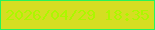 文字の大きさ：4、枠の色：27f35b、背景の色：d5de22、文字の色：acf700 無料ブログパーツのブログ時計