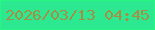 文字の大きさ：1、枠の色：27f682、背景の色：2ce891、文字の色：a58f47 無料ブログパーツのブログ時計