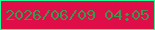 文字の大きさ：4、枠の色：27f995、背景の色：df0e49、文字の色：3d954e 無料ブログパーツのブログ時計