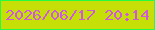 文字の大きさ：3、枠の色：27fa42、背景の色：c6df06、文字の色：d058e0 無料ブログパーツのブログ時計