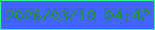 文字の大きさ：5、枠の色：27fa95、背景の色：4066ff、文字の色：209233 無料ブログパーツのブログ時計