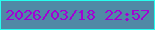 文字の大きさ：4、枠の色：27fdef、背景の色：5089a6、文字の色：a200d4 無料ブログパーツのブログ時計