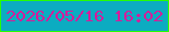 文字の大きさ：2、枠の色：27ff00、背景の色：0cacc1、文字の色：d61c9b 無料ブログパーツのブログ時計