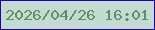 文字の大きさ：4、枠の色：2800a5、背景の色：c2dcd3、文字の色：628f61 無料ブログパーツのブログ時計