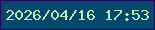 文字の大きさ：4、枠の色：28035a、背景の色：03486f、文字の色：c0eca7 無料ブログパーツのブログ時計