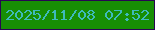 文字の大きさ：3、枠の色：280552、背景の色：178e04、文字の色：3ebabc 無料ブログパーツのブログ時計