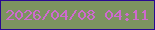 文字の大きさ：3、枠の色：280892、背景の色：7c9360、文字の色：ce6acf 無料ブログパーツのブログ時計