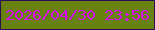 文字の大きさ：2、枠の色：280e59、背景の色：69810e、文字の色：d50df1 無料ブログパーツのブログ時計